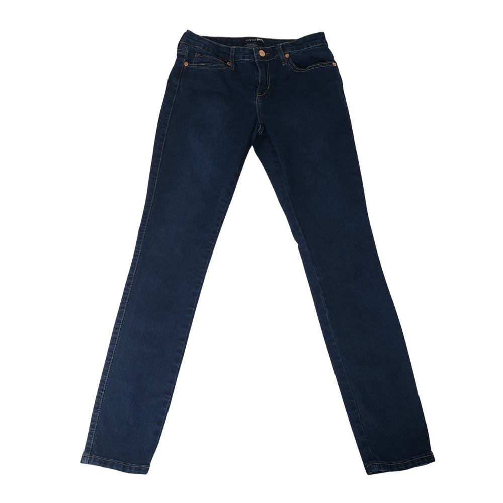 Fashion Nova Womens Dark Wash Indigo Skinny Jeans Stretch Denim Size 7 WR3702